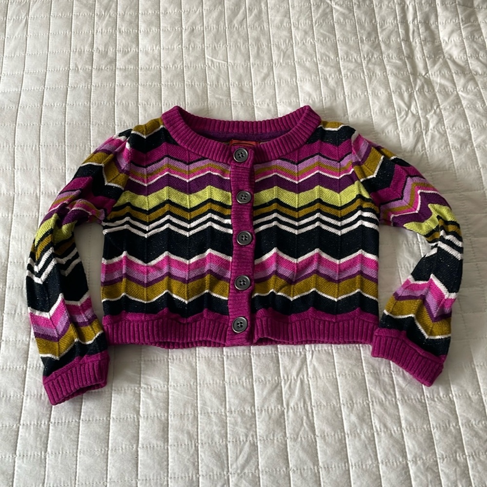 Missoni for Target Purple Zig Zag Knit Sweater cardigan 18-24 months